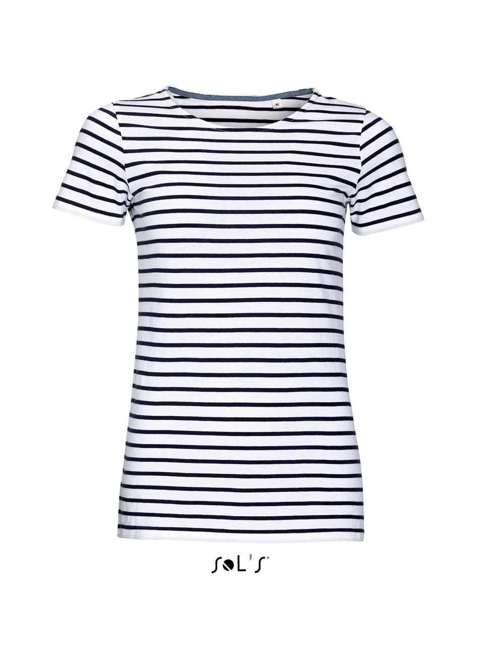 SOL'S MILES WOMEN - ROUND NECK STRIPED T-SHIRT