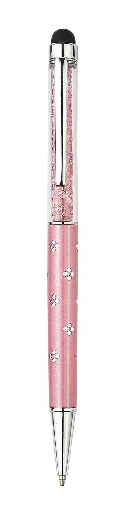 PEN ALUMINIUM PINK FLOWER