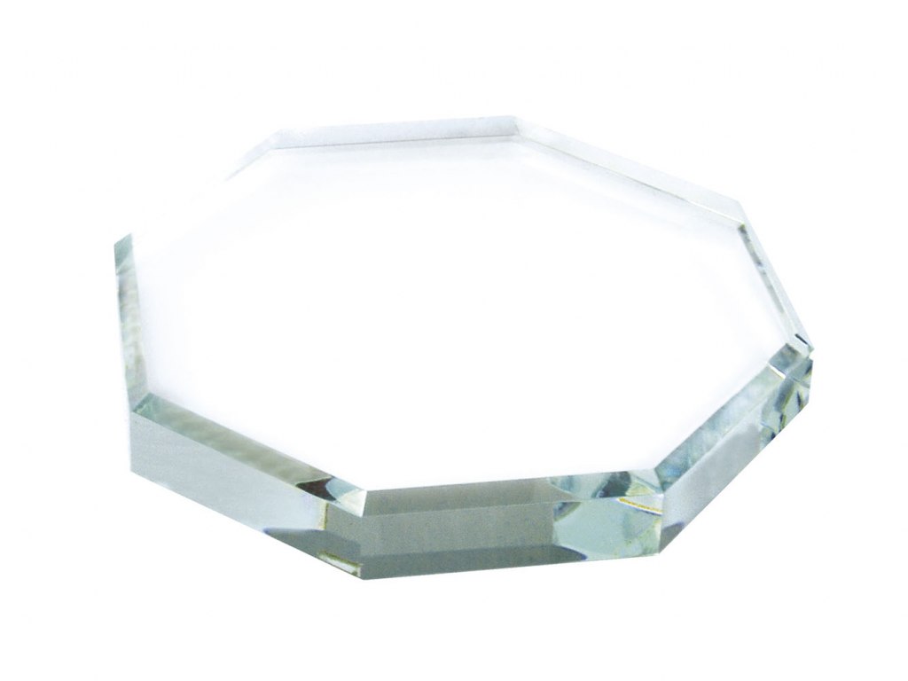 PAPER WEIGHT OCTAGONAL GLASS 60x60x12