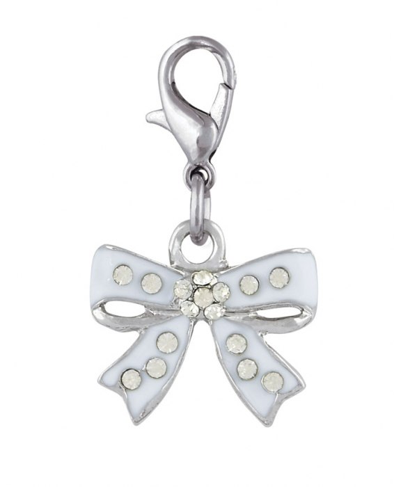 CHARM - BOW WHITE