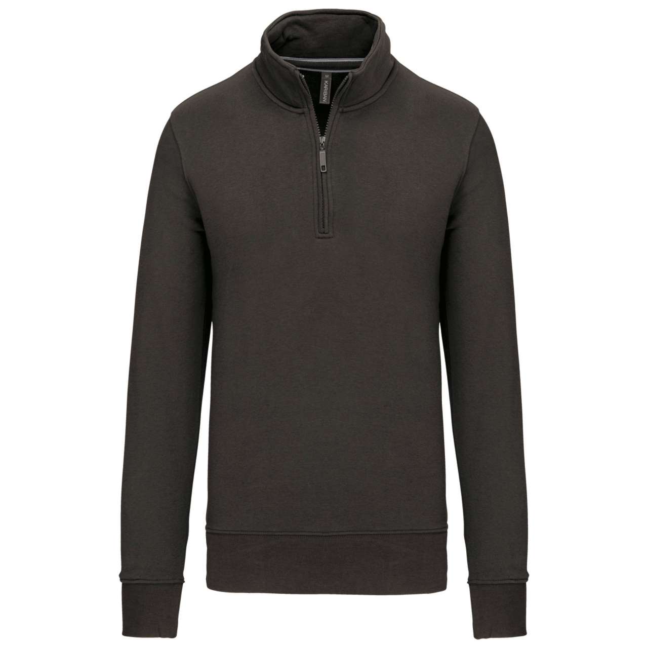 ZIPPED NECK SWEATSHIRT