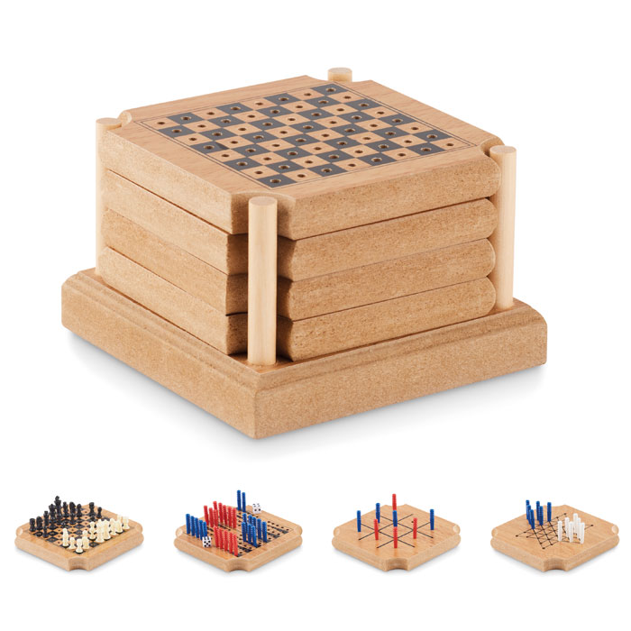 4-piece coaster game set