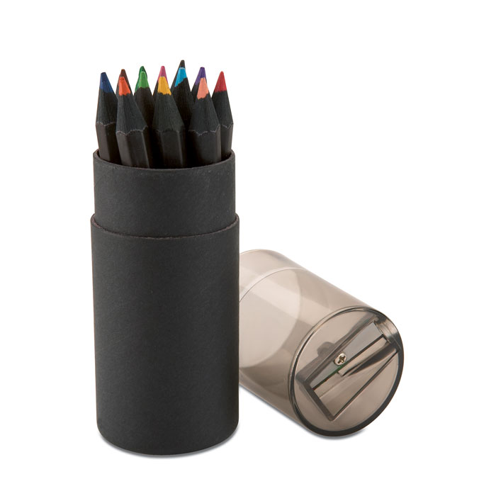 Black colouring pencils