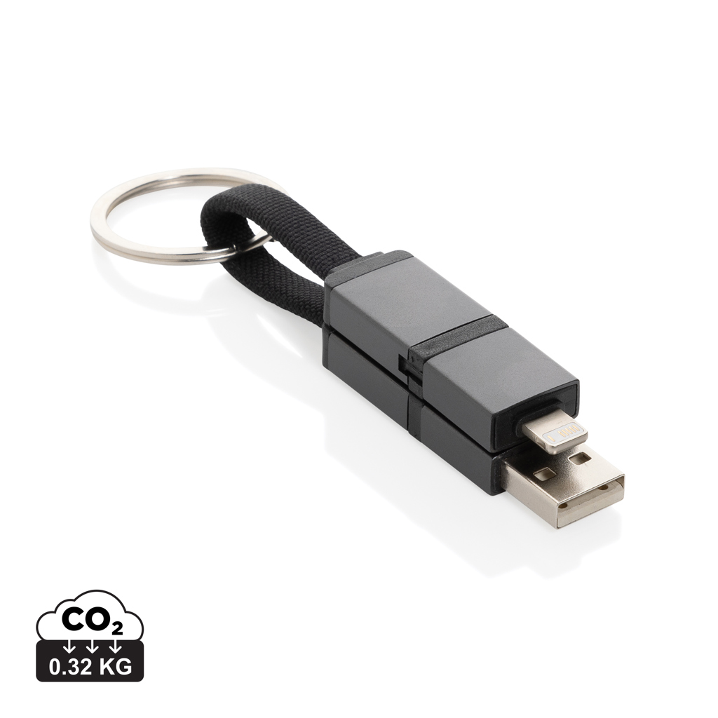 Terra recycled aluminum 4 in 1 60W fast charging cable