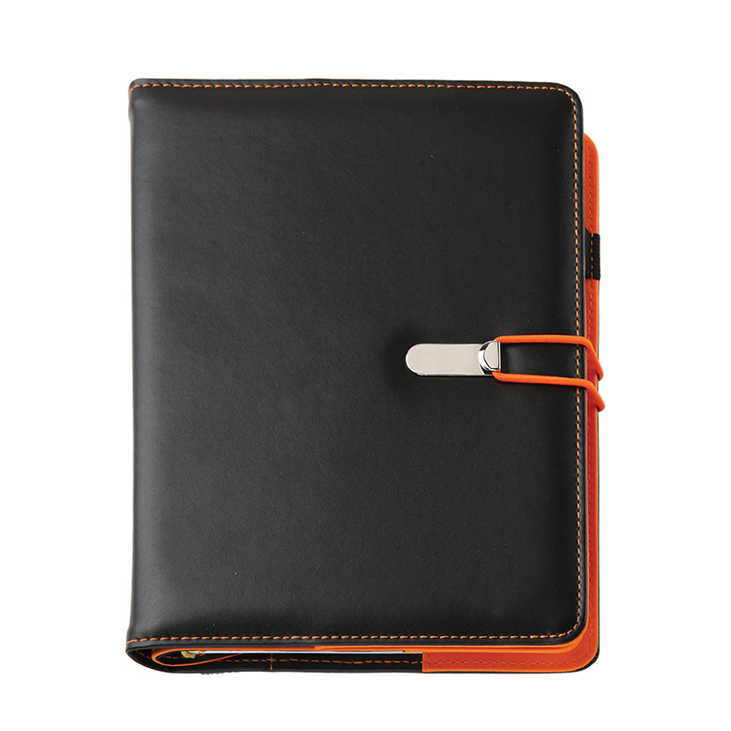 Agenda de lux CLIO Nero/Orange, 15 x 21 cm