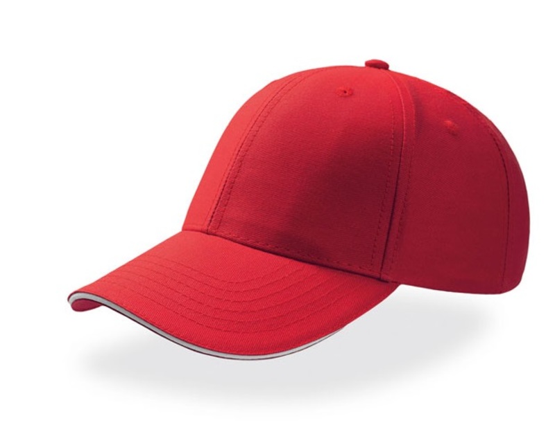 SPORT cap, red, sandwich white