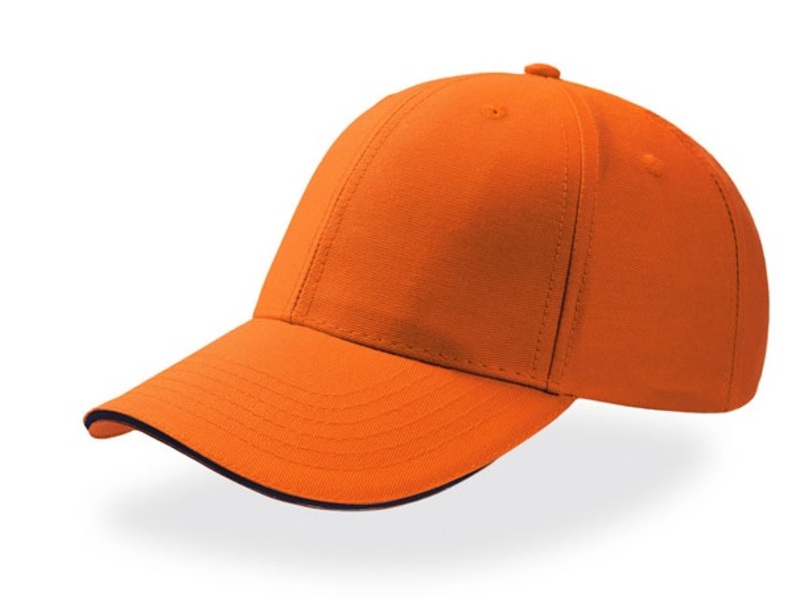 SPORT cap, orange, sandwich navy