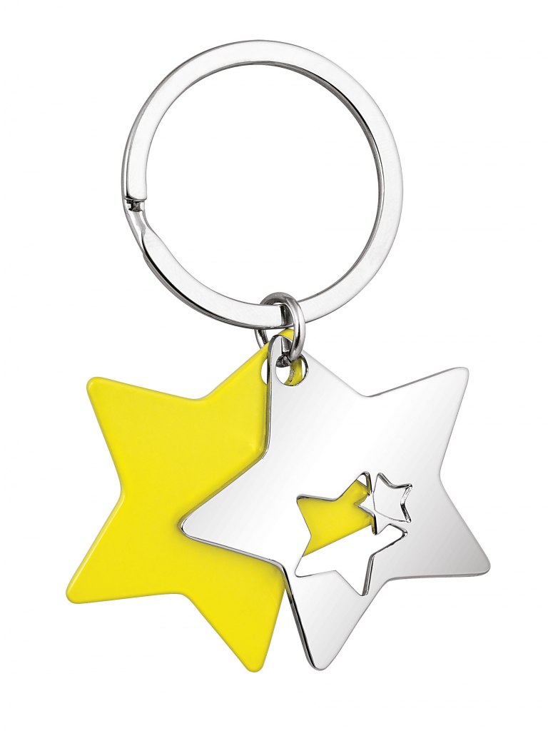 KEYCHAIN TWO PLATES STAR