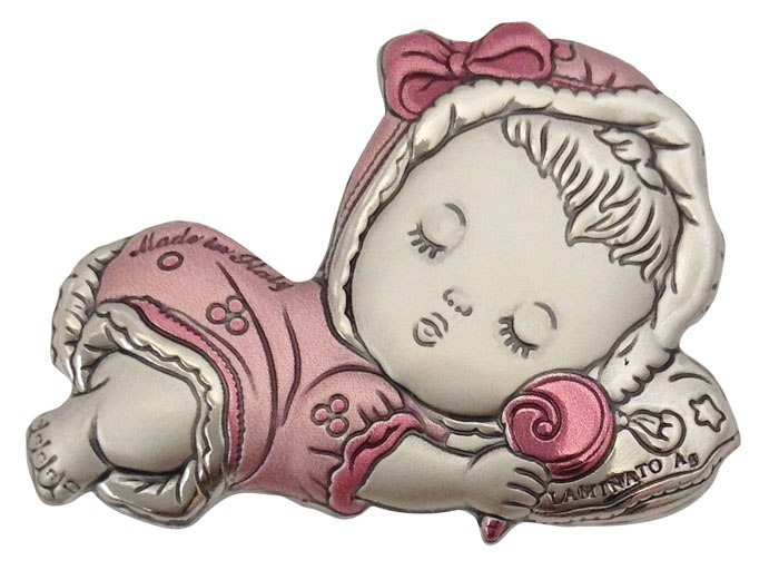 BLAZON LITTLE GIRL WITH RATTLE- mm 38x29