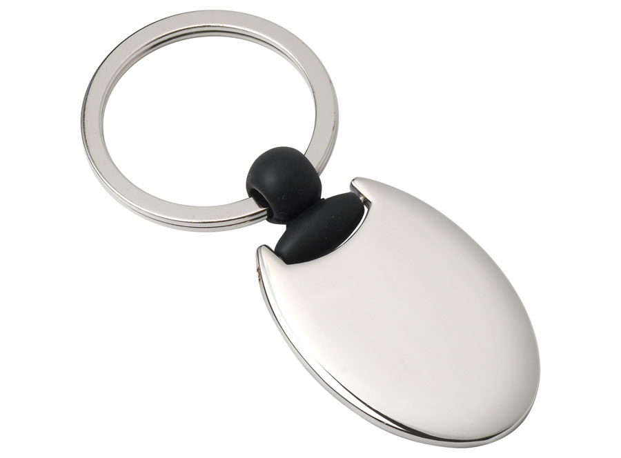 KEYCHAIN OVAL WITH BLACK HOOK