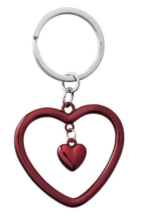 KEY CHAIN HEART RED - NO BOX