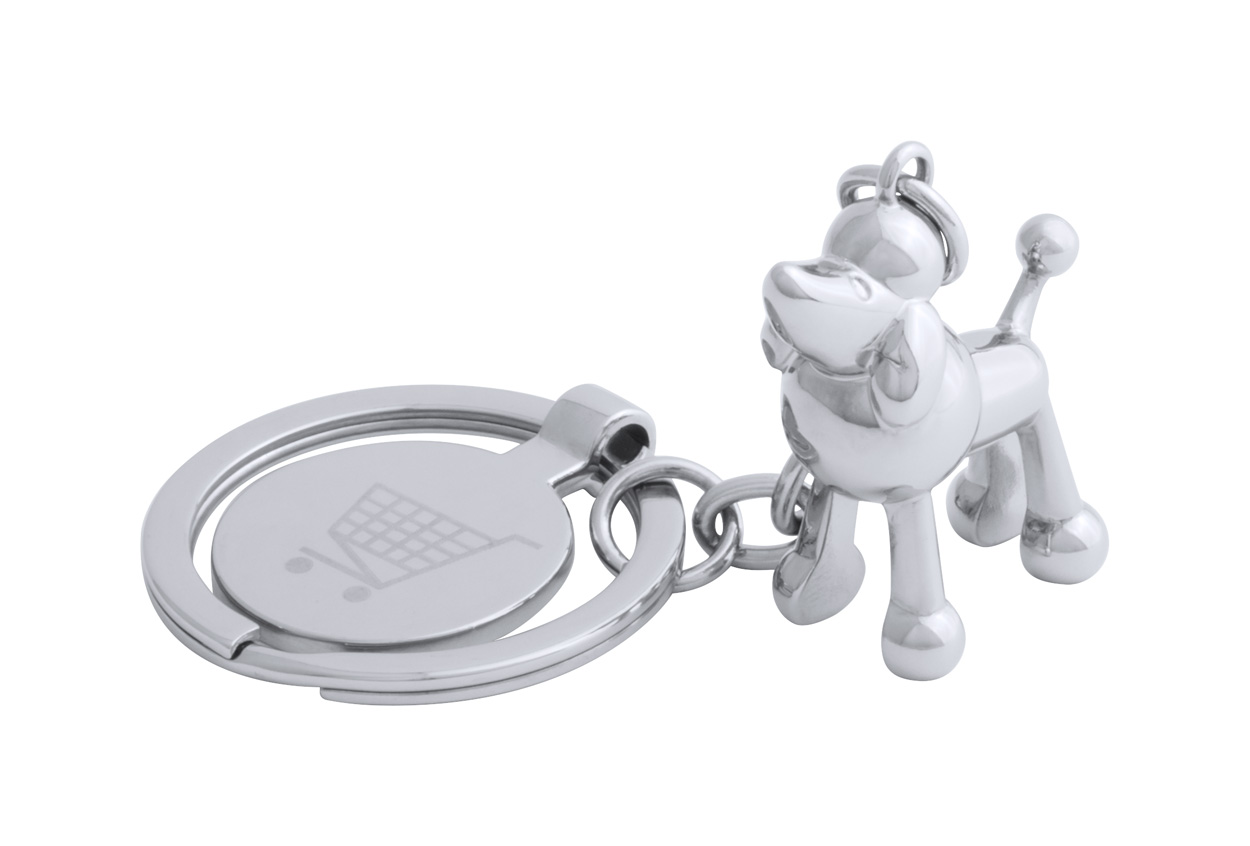 Hoinzo trolley coin keyring, dog