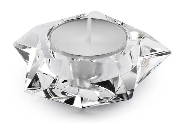 TEA-LIGHT HOLDER CRYSTAL STAR - d=75 mm