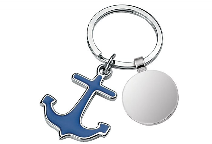 KEYCHAIN ANCHOR BLUE