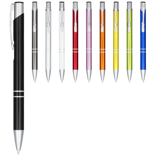 Moneta anodized aluminium click ballpoint pen (black ink)