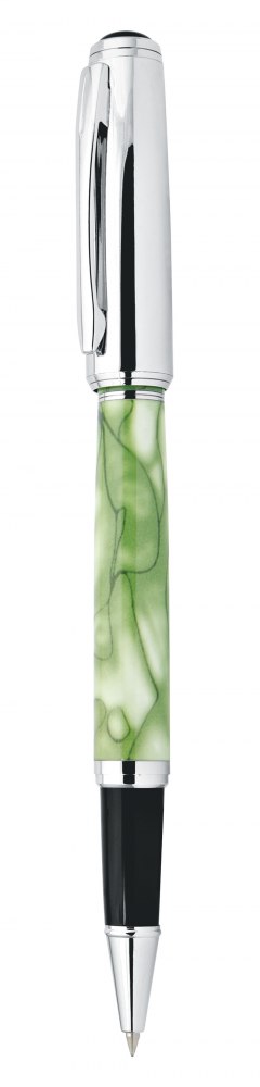 ROLLERBALL PEN METAL GREEN MARBLED