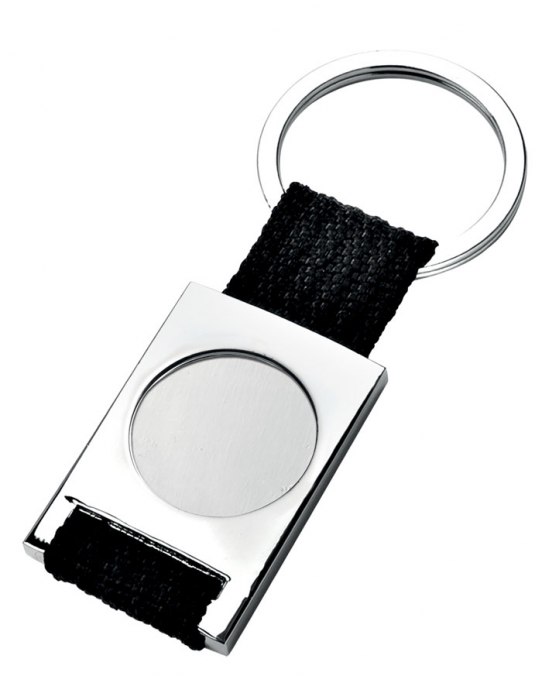 KEYCHAIN NYLON BLACK-HOLLOW 25 mm-no box