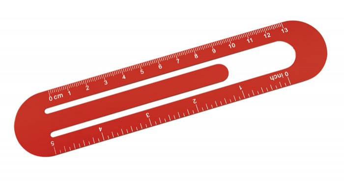 RULER ALUMINIUM ANODIZED RED