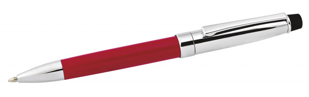 PEN METAL CHROMED/RED SHINY