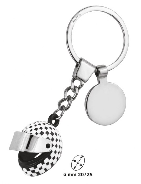 KEYCHAIN HELMET CHECKERED/COIN