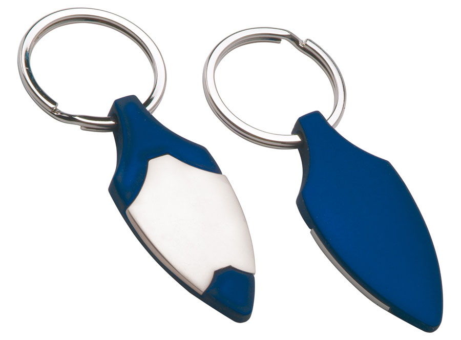 KEYCHAIN SHIELD SATIN / BLUE