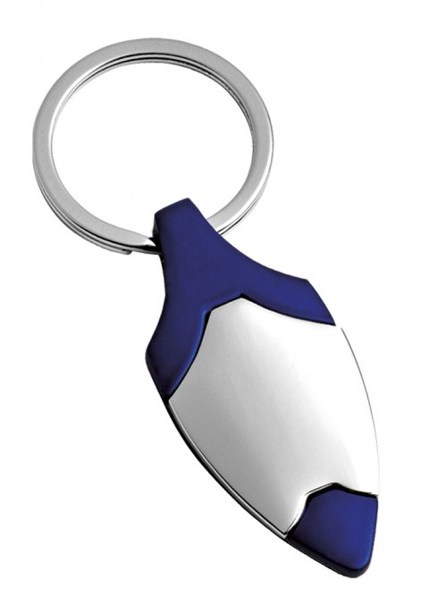 KEYCHAIN SHIELD SATIN / BLUE