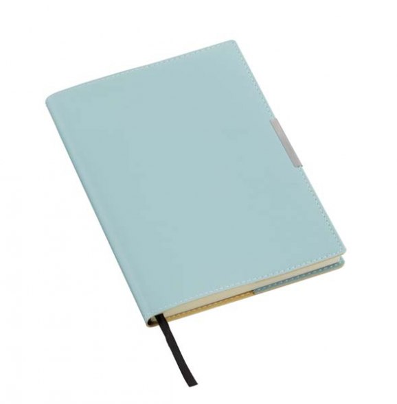 NOTEBOOK L.-BLUE W/PLATE 5 mm/ 72 PAGES