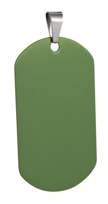 MILITARY TAG ALUMINIUM GREEN 29x53