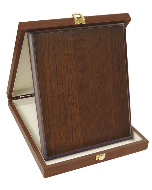 PLAQUE STAND CREST WALNUT 200X250 VERTIC