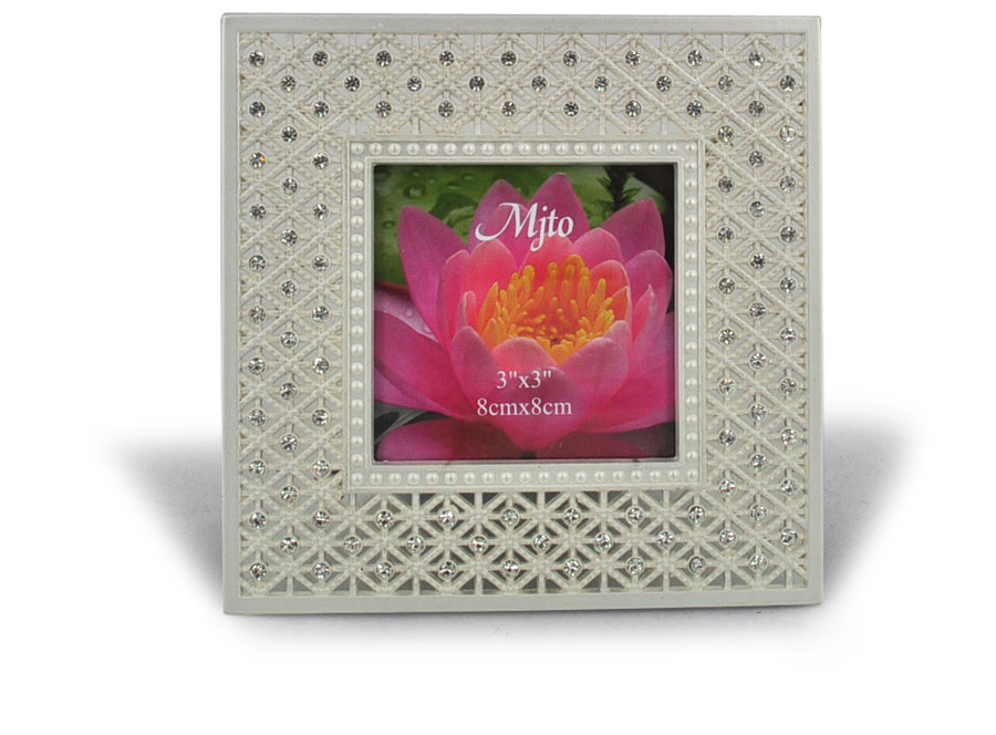 PHOTOFRAME SILVER CRYSTAL - 80x80 mm