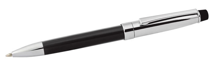 PEN METAL CHROMED/BLACK SHINY