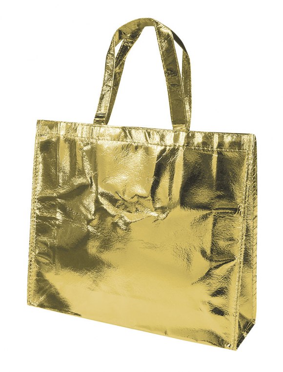 SHOPPING BAG SHINY GOLD