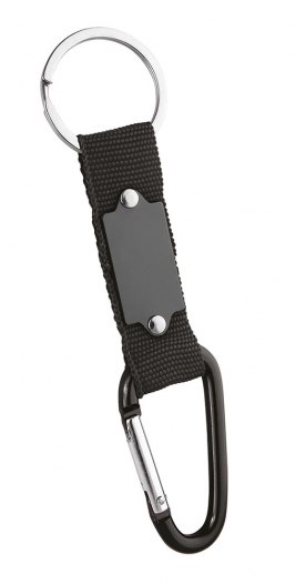 CARABINER KEYCHAIN BLACK