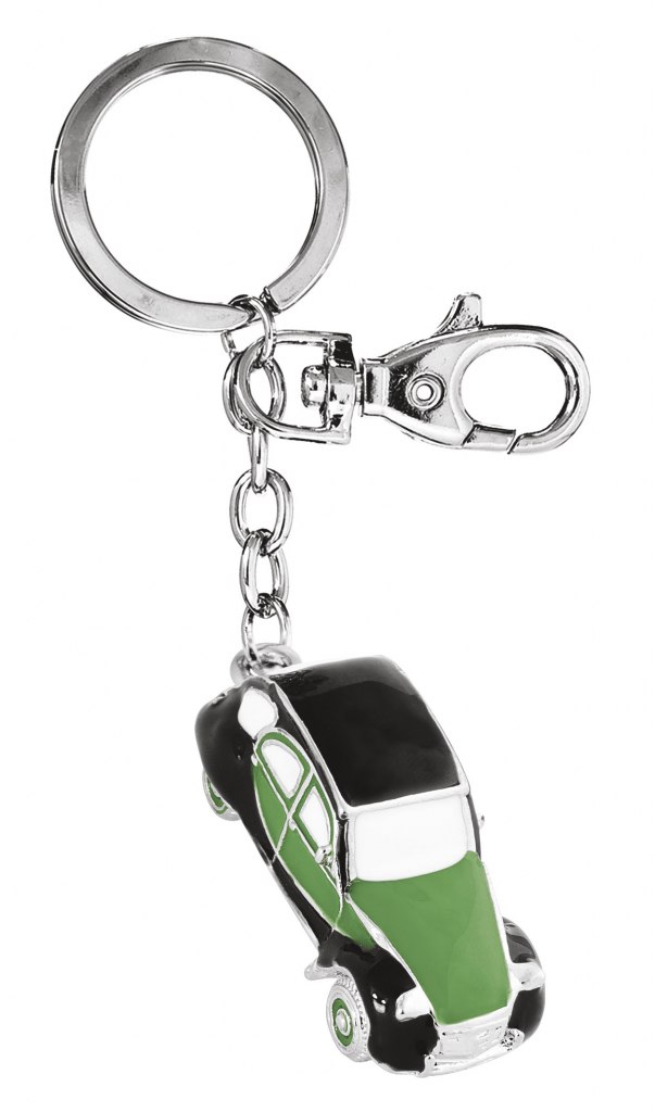 KEY CHAIN CLASSIC CAR GREEN BLACK-NO BOX