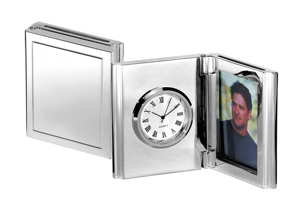 DESK CLOCK PHOTO FRAME - 50 x h65 mm