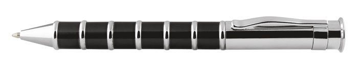 PEN WITH RINGS BLACK AND CHROMED