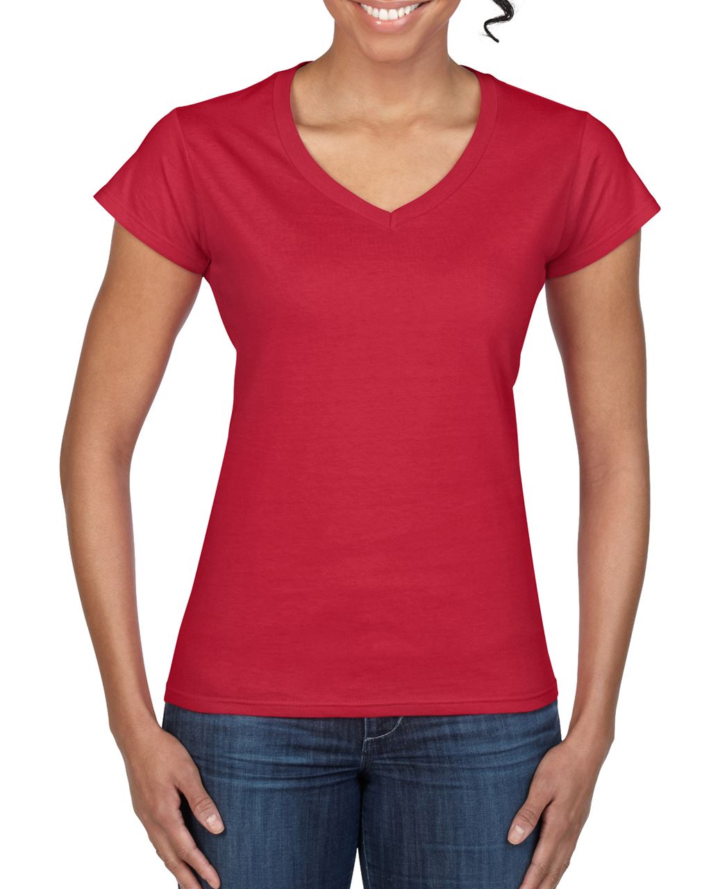 SOFTSTYLE<SUP>®</SUP> LADIES' V-NECK T-SHIRT