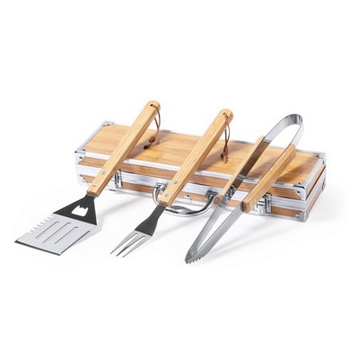 Bamboo barbecue set