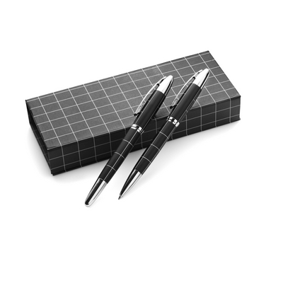 Writing set, ball pen and roller ball pen