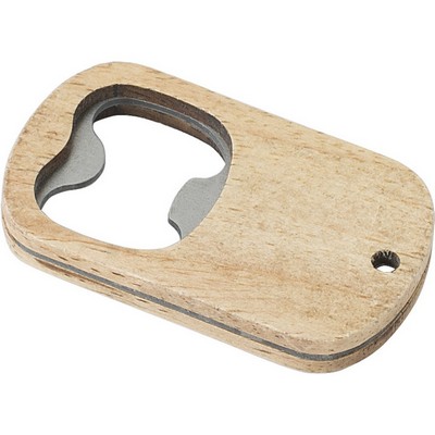 Wooden bottle opener