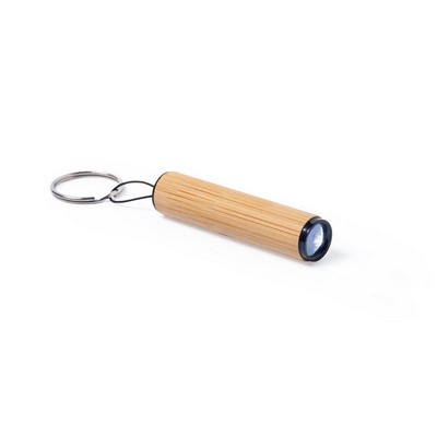 Bamboo keyring, LED light