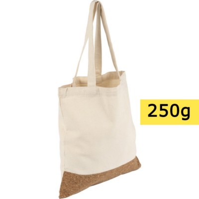 Cotton shopping bag with cork element