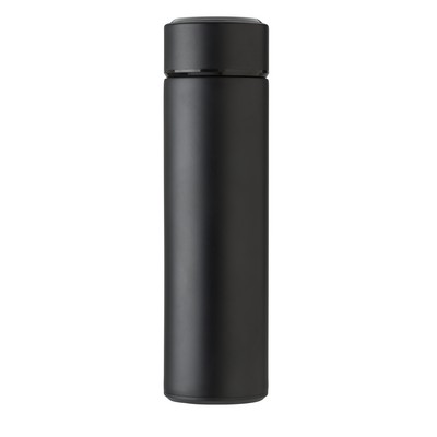 Vacuum flask 450 ml with touch digital beverage temperature display and sieve stopping dregs