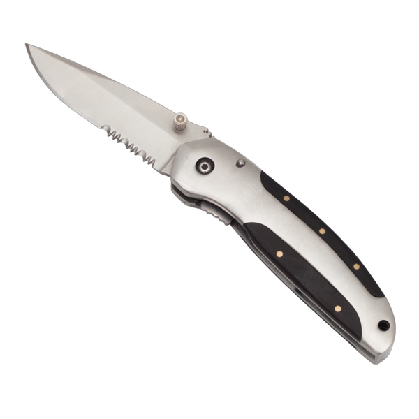 PRIME folding knife,  silver/black