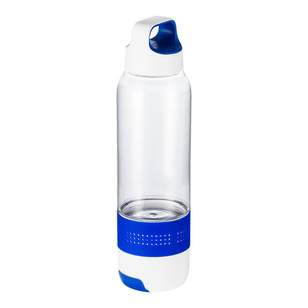 FRESHIE sports bottle with a towel for refreshment and a mobile stand,  blue