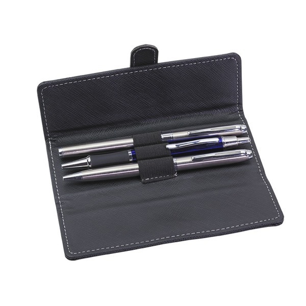 WRITING case for 2 pens,  black