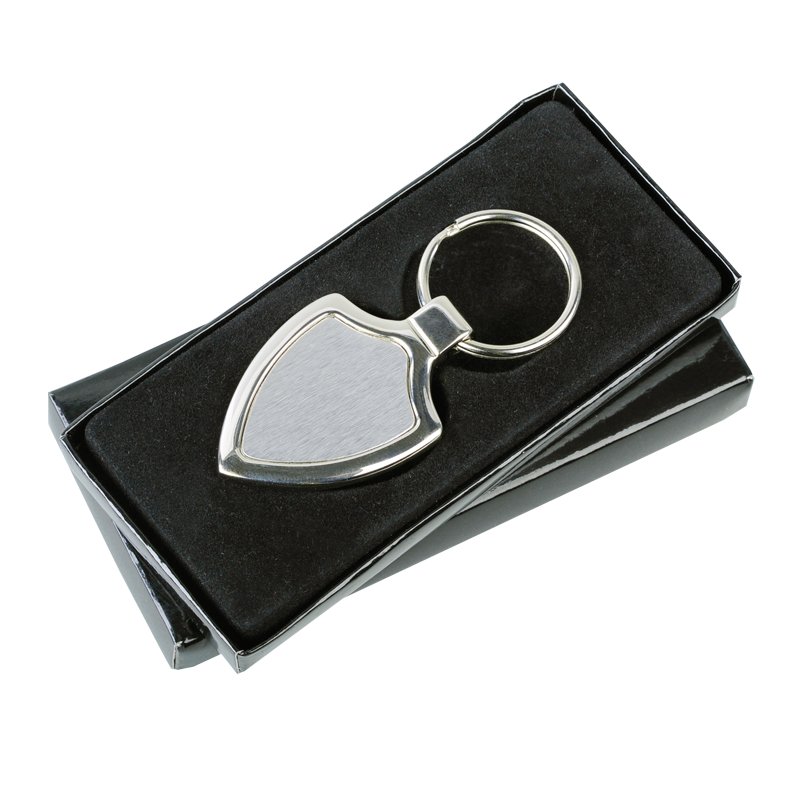 EMBLEM metal key ring,  silver