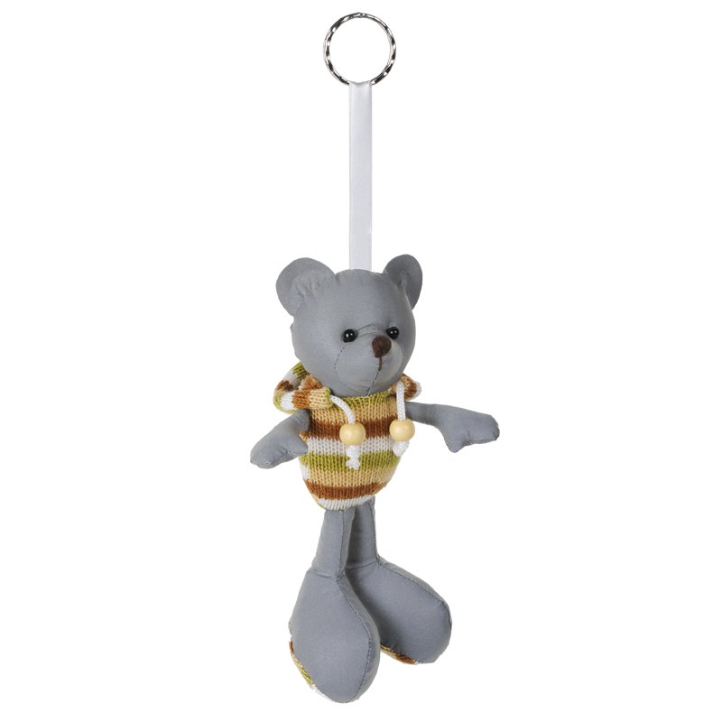 TEDDY reflective key ring,  grey