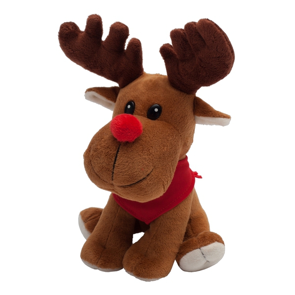 HAPPY REINDEER cuddly toy, brown