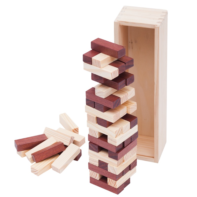 TOWER wooden game,  brown